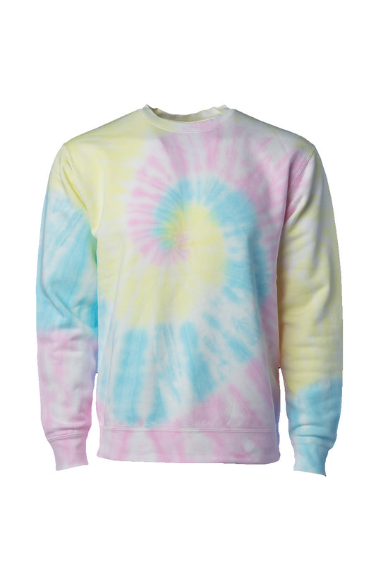 Tie Dye Sunset Swirl Crew Neck